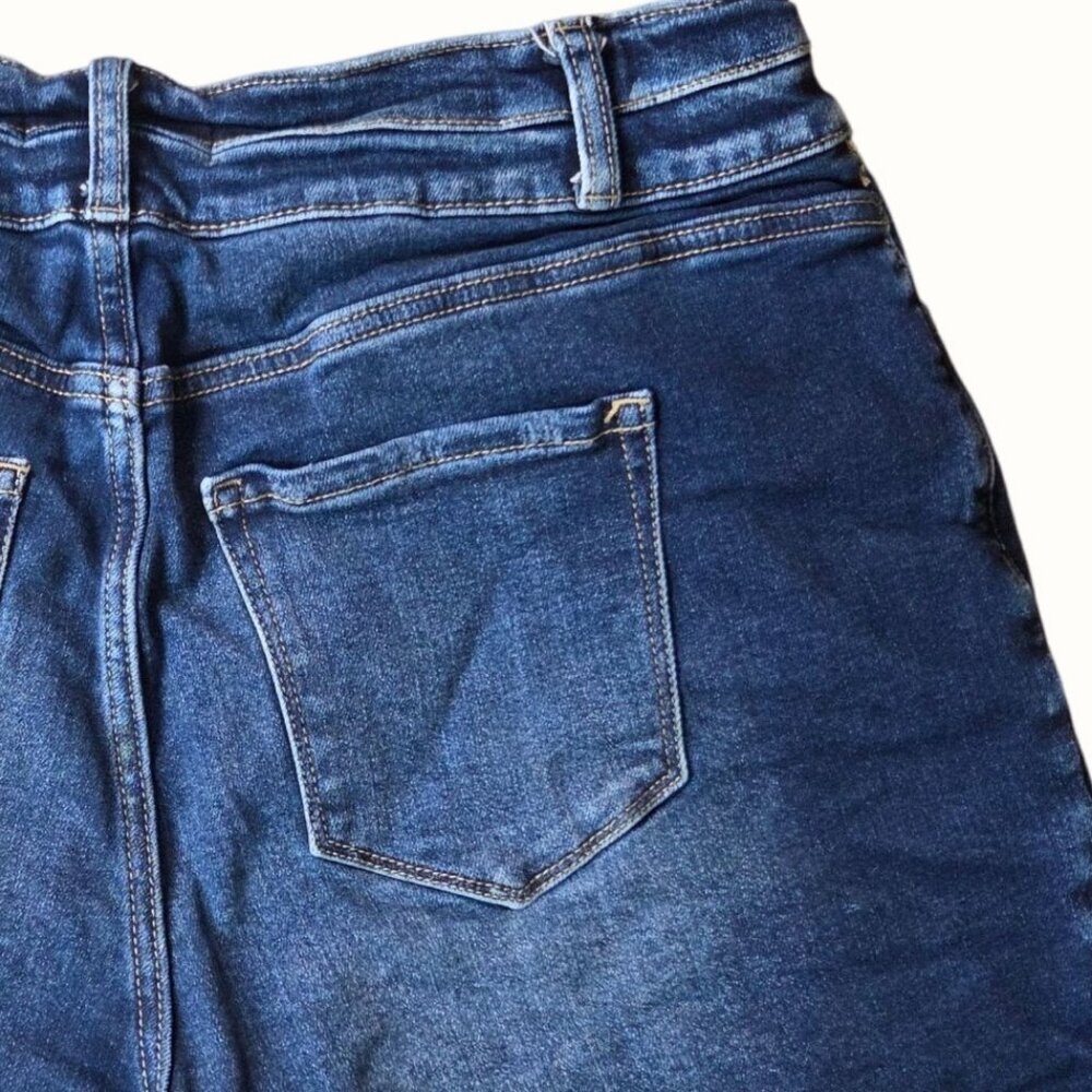 Zenana Womens Denim Shorts XL High Waist Casual Summer Cutoffs Blue Jean Shorts - Picture 5 of 8